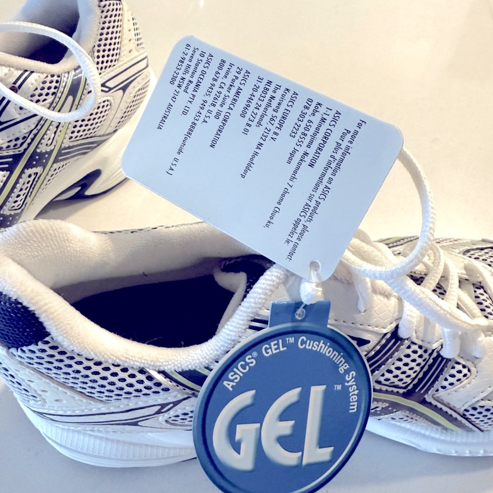 ASICS Women’s White and Navy Sneakers